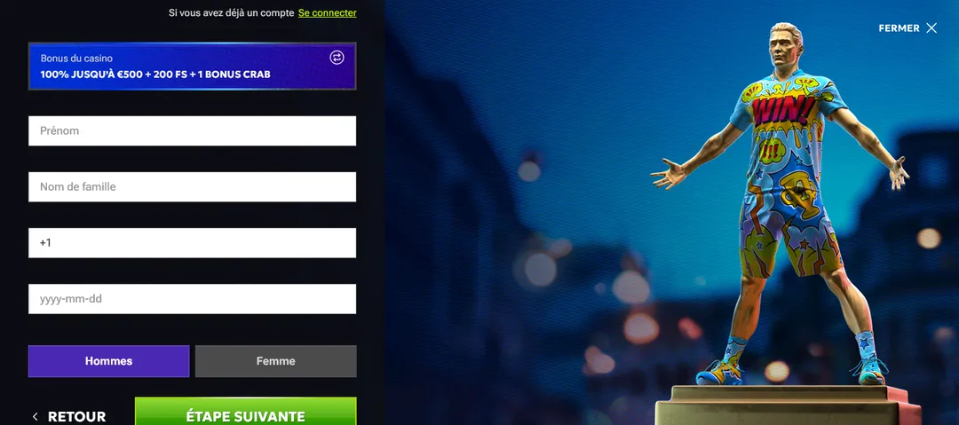 RTBet Casino créer un compte